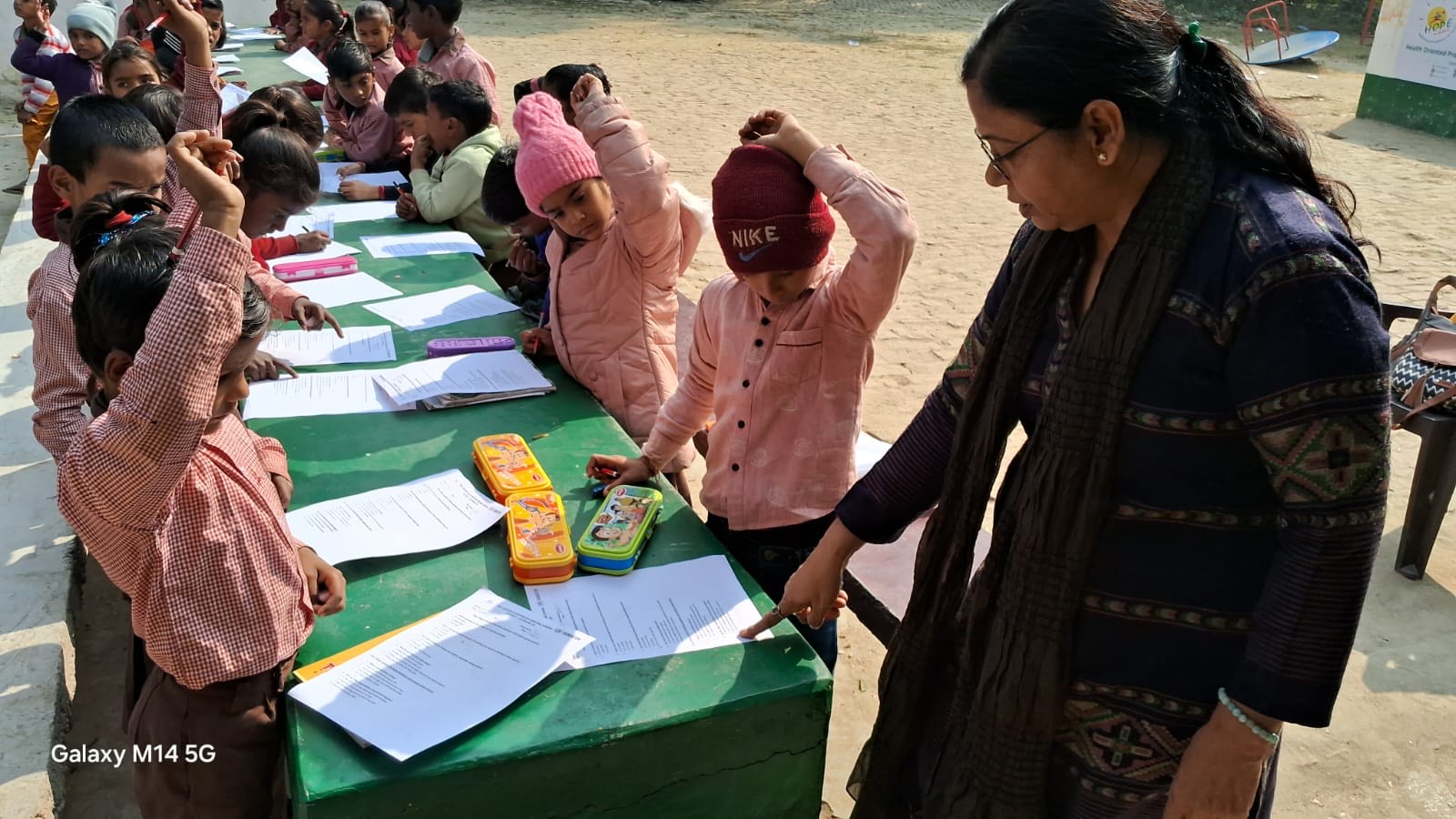 Pre Questionnaire at Govt. Primary School, Benti