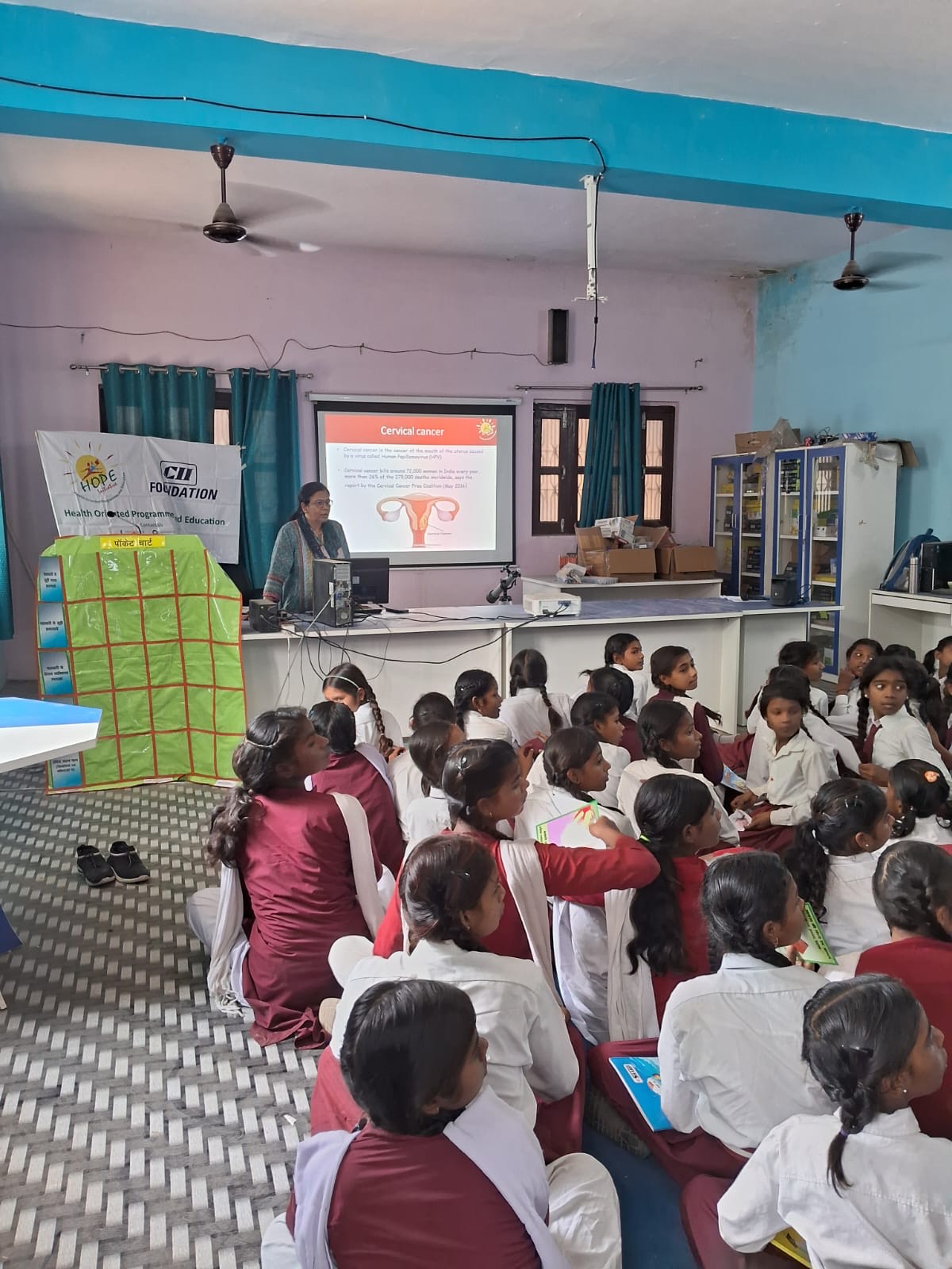 Session on Menstrual Hygiene at Kashishwar Inter College on 16-4-2025