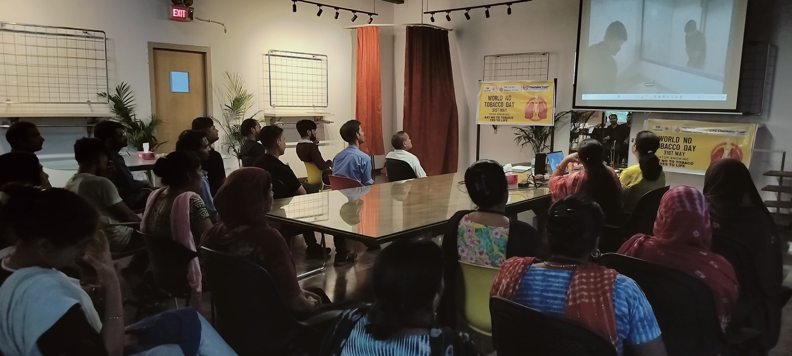 Anti-tobacco session for factory workers